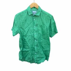 Report Collection Heritage green button front line shirt size medium